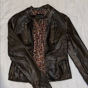 Brown Moto Jacket